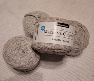 Lot of 4 Loops & Threads Macrame Colors Yarn Gray Marl 10.5 oz 82 yds each New! - Picture 1 of 7
