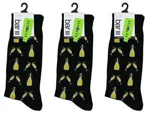 Bar III 3er-Pack Champagne Toast Herrensocken Einheitsgröße neu mit Etikett schwarz/gold - Bild 1 von 1