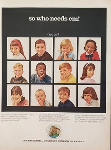 1965 Prudential Insurance Co Kinder Vintage Print Ad - Bild 1 von 1