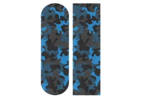 Blue Camouflage Skateboard Grip Tape Sheet Scooter Deck Sand Paper 9" x 33" - Picture 1 of 3
