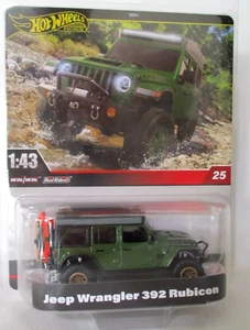 Jeep Wrangler Rubicon premium Hot Wheels en neumáticos grandes diecast/goma 1:43 - Imagen 1 de 4