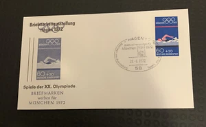Germany Munich 1972 FDC Olympics  Hagen  Cancel - Bild 1 von 4