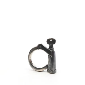 King Baby Studio Vintage Shackle Ring Fine Silver .925 Size 6 - Picture 1 of 8