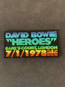 DAVID BOWIE HEROES EARLS COURT WOVEN SEW ON PATCH OFFICIALLY LICENSED - Picture 1 of 6