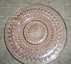 Vintage Anker Hocking Hobnail rosa Depression Glas Dessertteller 6,25 Zoll!! - Bild 1 von 2