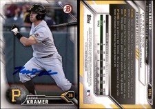 Kevin Kramer Signed 2016 Bowman #BP46 Card Pittsburgh Pirates Auto AU