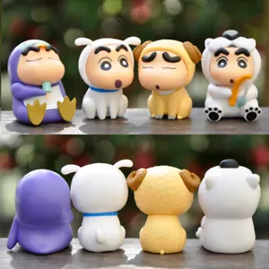 4× Crayon Shin Chan Actionfigur Modell Spielzeug Neu Cosplay Pinguin Hund - Bild 1 von 9