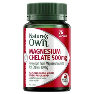 Nature's Own Magnesium Chelated 500mg 75 Capsules - Picture 1 of 1