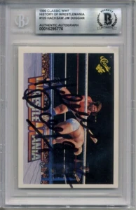 1990 Hacksaw Jim Duggan- Beckett BAS Classic Signed/Autograph/Auto WWF Card #120 - Picture 1 of 1