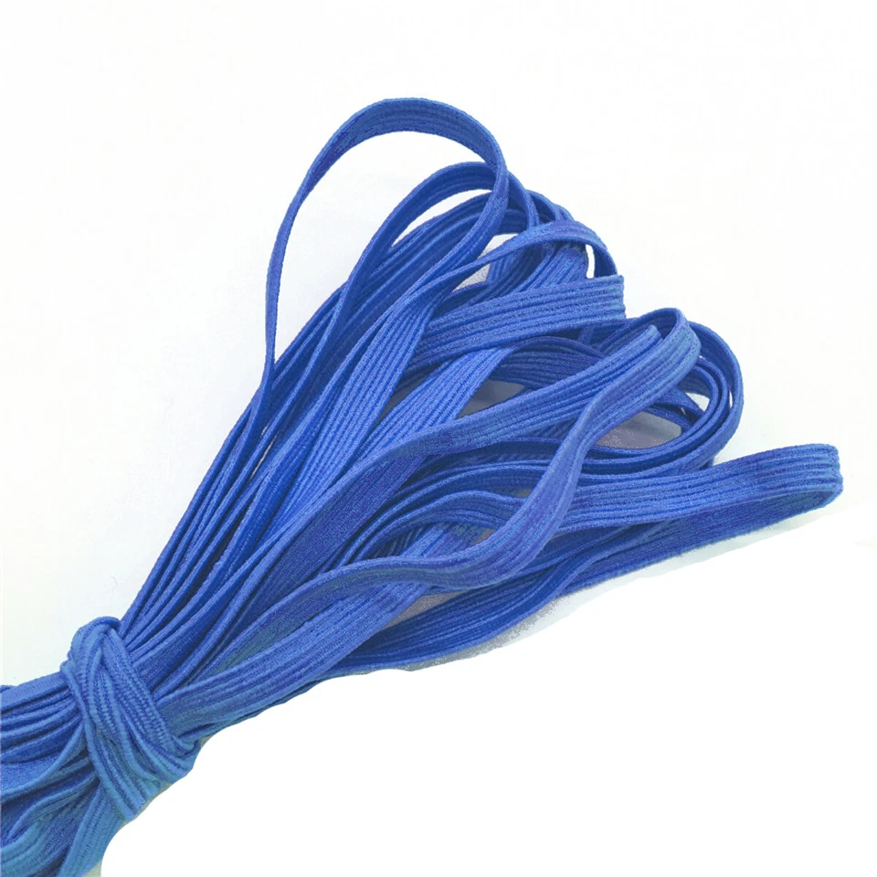 Banda elástica plana trenzada de 1/4 de pulgada (6 mm): máscara hágalo usted mismo artesanal de costura 20 yardas Foto 1 de 1