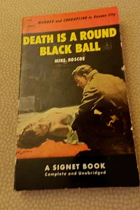 Vintage PB Death is a Round Black Ball by Mike Roscoe Signet # 966 1st Prt 1952 - Foto 1 di 4