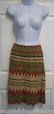 FALDA DE PUNTO BOHO DE ALGODÓN LINO MANTA INDIA SUROESTE RALPH LAUREN S Foto 1 de 4
