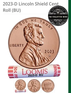 (1 Roll)~2023D Lincoln Cent OBW Rolls from Sealed Box. Possible Xtra V Coins? - Picture 1 of 4