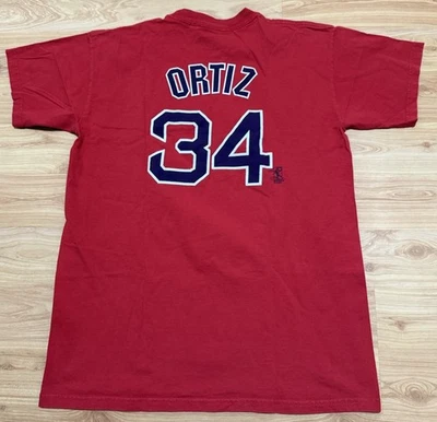 CAMISETA JERSEY MAJESTIC MLB BOSTON RED SOX #34 DAVID ORTIZ BIG PAPI TALLA M Foto 1 de 4