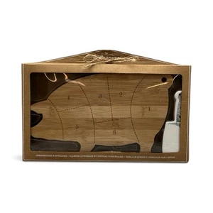 Kate Aspen Käsebrett mit Streuer Schwein Bauernhaus Wurstwaren Schneidebrett 3500 - Bild 1 von 9