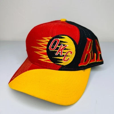 OKC Blazers Hockey Hat Oklahoma City Snapback Cap Vintage 90s Adjustable TOW - Image 1 of 4