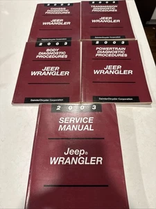2003 Jeep Wrangler Factory Service Repair Manuals 5 Volume Set TJ - Picture 1 of 8