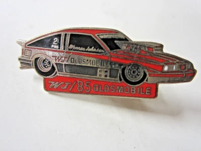 Prendedor de carreras de arrastre NHRA Warren Johnson #2 Oldsmobile Starfire Pro Stock años 80 Foto 1 de 2