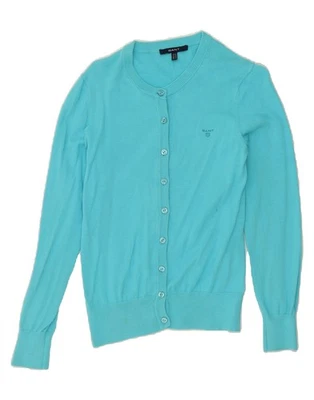 GANT Womens Cardigan Sweater UK 12 Medium Blue Cotton IQ12 - Image 1 of 3