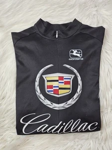 Camiseta deportiva grande L-4-50 Cadillac Giordana para correr ciclismo 3/4 cremallera negra - Imagen 1 de 11