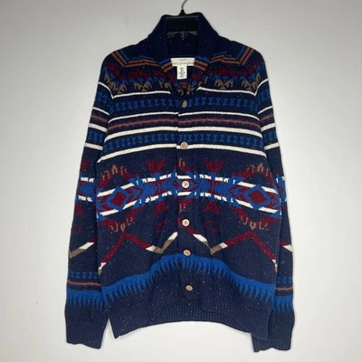 Cárdigan Suéter H&M Para Hombres XL Mezcla de Lana Chal Azteca Cuello Academia Suroeste Foto 1 de 4