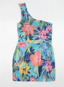 Love Label Women's Multicoloured Floral A-Line Dress 10 - Picture 1 of 12
