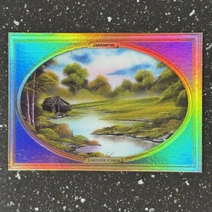 Lakeside Cabin RAINBOW HOLOFOIL 2023 Cardsmiths Bob Ross #49 Parallel - Picture 1 of 2