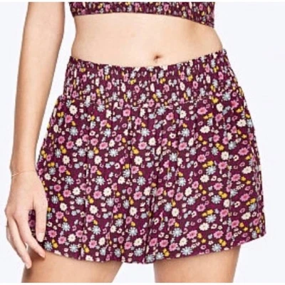 Victoria's Secret Pink Floral Smocked Waist Shorts Size XL - Image 1 of 4
