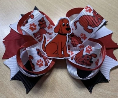 Clifford The Big Red Dog Characters Inspired Hair Bow - Image 1 of 3