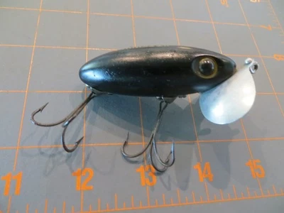 Vintage Fred Arbogast Jitterbug - Black - 2 1/2 inch body - Image 1 of 4