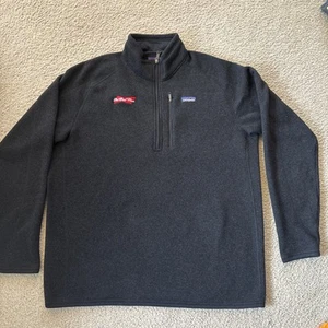 Patagonia Sweater Fleece  Pull Over 1/4 Zip Black Long Sleeve Size XXL The Bud - Picture 1 of 7