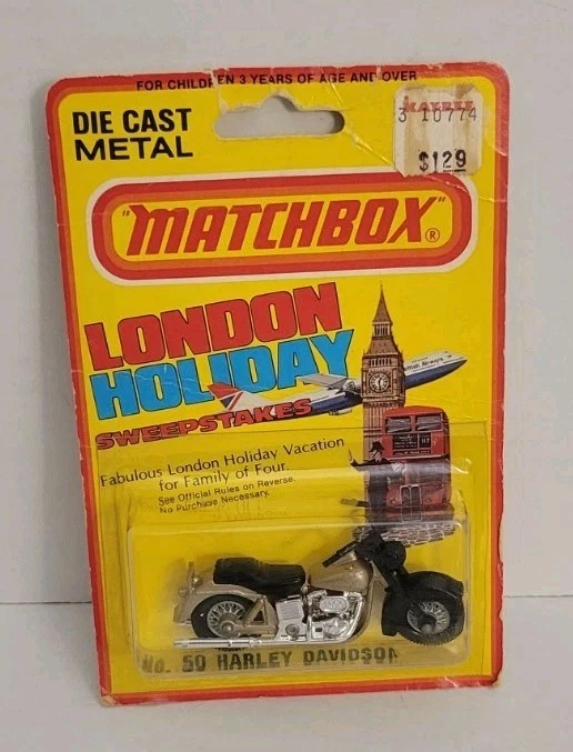 Matchbox London Holiday NO. 50 HARLEY DAVIDSON 1200 MATTEL MOTORCYCLE - Image 1 of 1