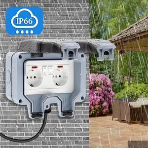 Wandsteckdose Für Den Außenbereich Wasserdicht&staubdicht Steckdose 250V 16A - Bild 1 von 24