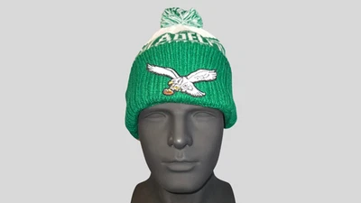 Sombrero tejido con puños y puños Philadelphia Eagles forrado de lana New Era lateral para hombre Foto 1 de 4