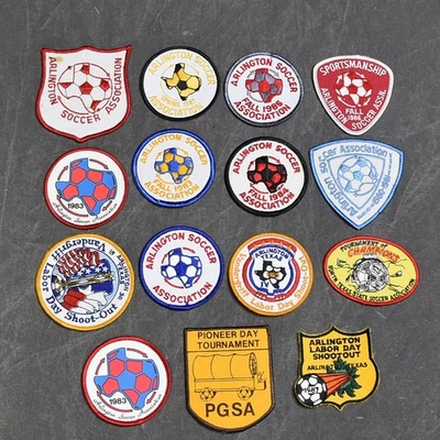 Lote brillante y limpio de 15 parches de fútbol de Texas vintage de los años 80 - Arlington y más Foto 1 de 4