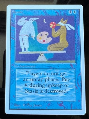 Magic the Gathering MTG Unlimited Stasis NM  (Beta Bob) - Image 1 of 2