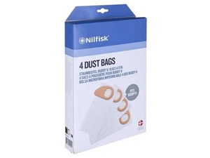Bolsas originales NILFISK BUDDY II ASPIRADORA ASPIRADORA BOLSAS PARA POLVO (PAQUETE DE 4) 81943048 - Imagen 1 de 2