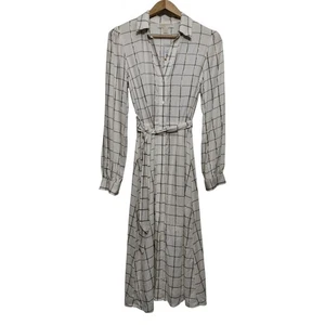 Abito midi Michael Kors donna S stampato drappeggiato crepe con bottoni cravatta davanti - Foto 1 di 6