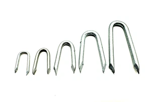 Verzinkte Klammern U Nägel Netz Zaunpfosten Hühnerdraht 20 mm 30 mm 40 mm 50 mm - Bild 1 von 5