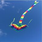 Easy Fly Interactive Toys Outdoor Triangle Kite Nylon Rainbow Color Flying Toys
