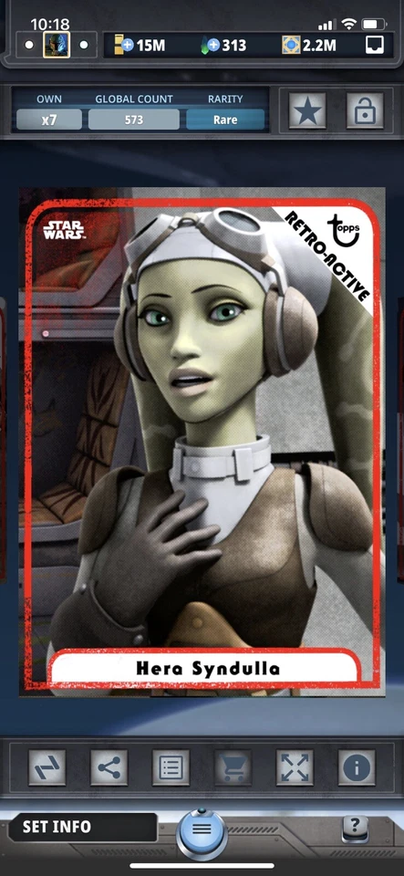 Topps Star Wars Digital Card Trader Red Retro-Active 2 Hera Insert Award - Image 1 of 1