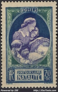 FRANCE EN FAVEUR DE LA NATALITÉ N° 440 NEUF ** SANS CHARNIERE - Picture 1 of 2