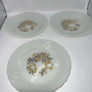 3Retro Mexican Termocrisa Milk Glass Bowl Fire King Pyrex Anchor Vintage Floral - Picture 1 of 3