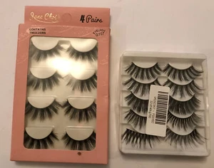 False Eyelashes 3D Faux Mink False Lashes Reusable Long Thick Eyelashes + Extra - Picture 1 of 3