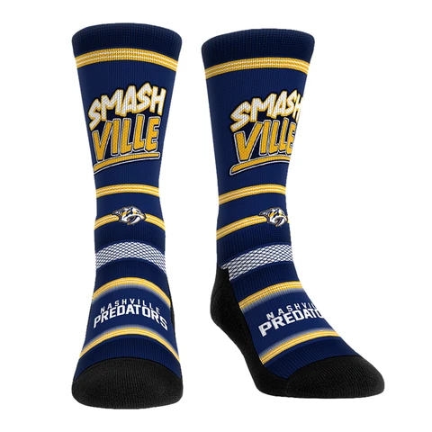 Unisex Rock Em Socks Nashville Predators Team Slogan Crew Socks Cover