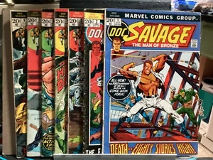 DOC SAVAGE MAN OF BRONZE #1 2 3 4 6 7 8 (NO #5) MARVEL 1972 - Picture 1 of 11