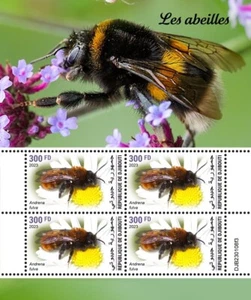 Bees MNH Stamps 2023 Djibouti M/S - Picture 1 of 1