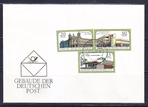 Germany DDR 1988 FDC cover Mi 3145-3147 Sc 2652-2654 Postal buildings Berlin ZPF - Picture 1 of 1