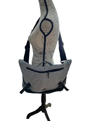 Adidas Messenger Bag Tote-bag Gray Black Adjustable Strap Multi Pocketed Travel - Image 1 of 4