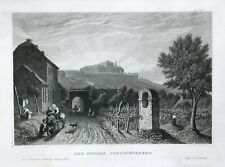 Castle Johannisberg Geisenheim Rheingau View Steel Engraving 1850